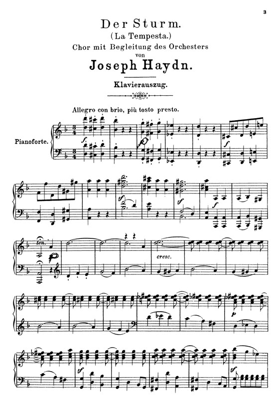 Haydn【Der Sturm / The Storm】for Chorus and Orchestra with German and English text , Vocal Score Haydn【Der Sturm / The Storm】for Chorus and Orchestra with German and English text , Vocal Score