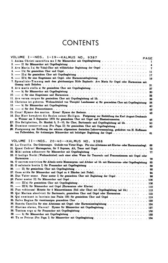 Liszt【Small Choral and Vocal Works , Nos. 1-19】Volume Ⅰ, Miniature Score