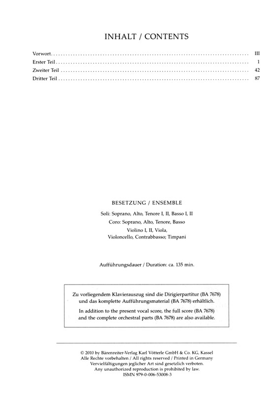 Loewe【Das Sühnopfer des neuen Bundes－Passions-Oratorium in drei Teilen , WoO 】Klavierauszug , Vocal Score