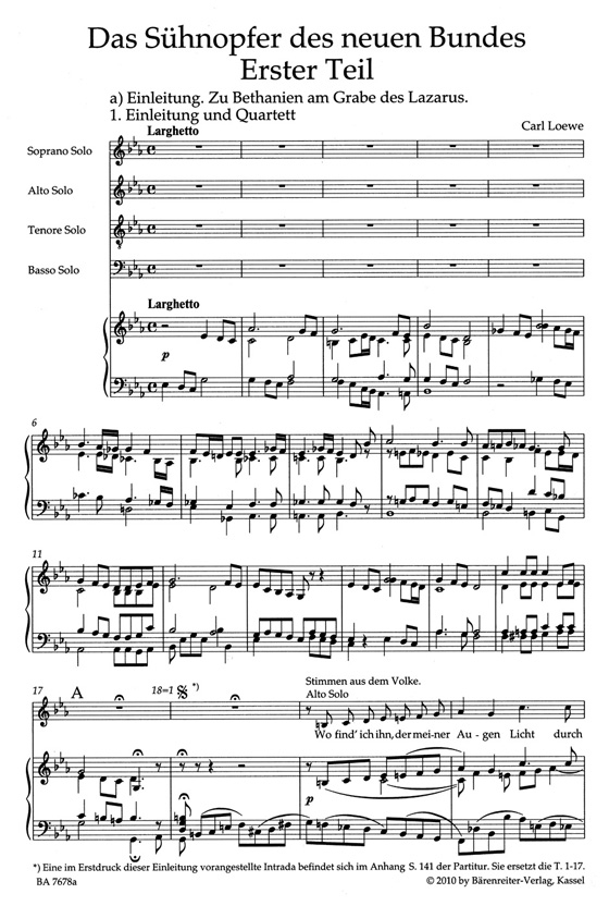 Loewe【Das Sühnopfer des neuen Bundes-Passions-Oratorium in drei Teilen , WoO 】Klavierauszug , Vocal Score Loewe【Das Sühnopfer des neuen Bundes-Passions-Oratorium in drei Teilen , WoO 】Klavierauszug , Vocal Score
