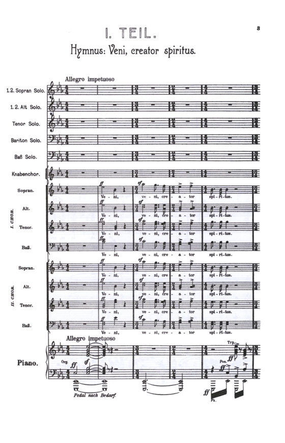 Mahler【Symphony No. 8 in E-Flat】for Soli, Boys Chorus, Chorus and Orchestra with Latin and German text , Vocal Score Mahler【Symphony No. 8 in E-Flat】for Soli, Boys Chorus, Chorus and Orchestra with Latin and German text , Vocal Score