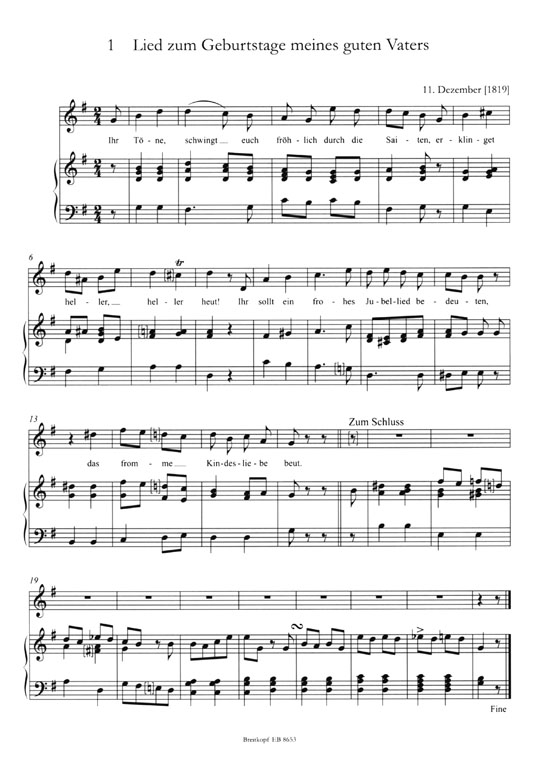Mendelssohn Bartholdy 【Lieder】für Singstimme und Klavier , Band 3