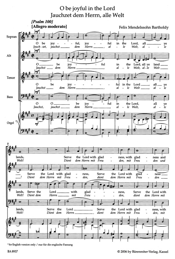 Mendelssohn Bartholdy【Motets/Motetten , Op. 69】Score/Partitur Mendelssohn Bartholdy【Motets/Motetten , Op. 69】Score/Partitur