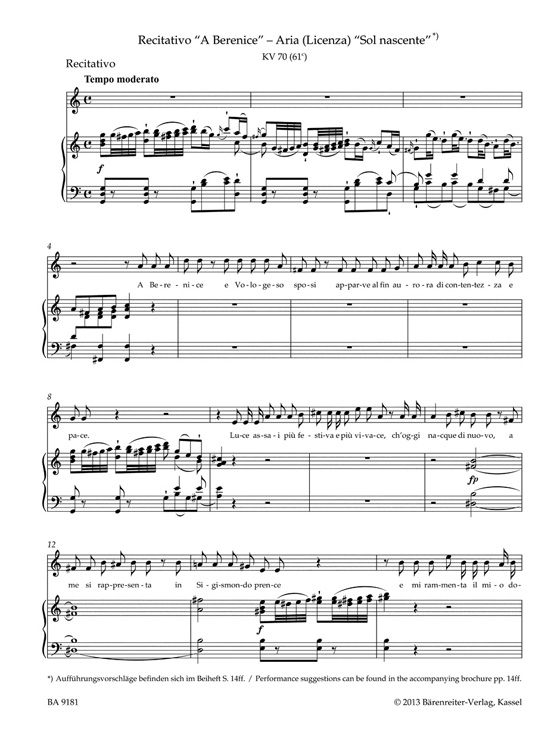 Mozart【Konzertarien / Concert Arias 】for High Soprano , Klavierauszug／Vocal Score