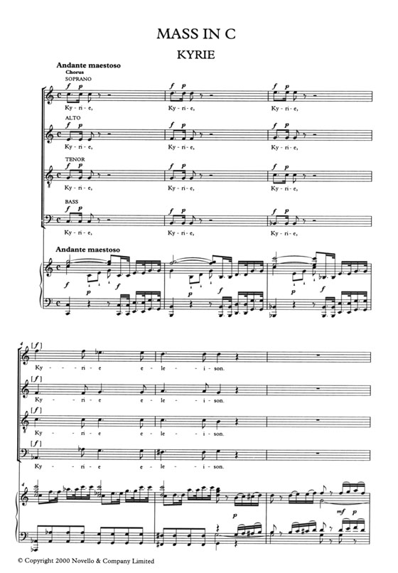 Mozart【Coronation Mass－Mass in C (K. 317)】for soprano, alto, tenor and bass soloists, SATB and orchestra