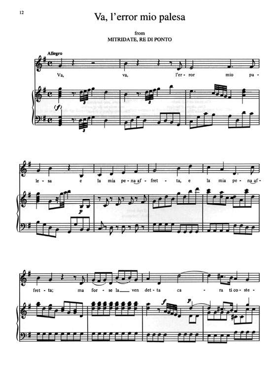 Mozart Arias【CD+樂譜】Mezzo-Soprano Mozart Arias【CD+樂譜】Mezzo-Soprano