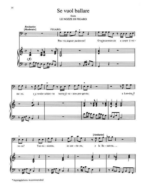 Mozart Arias【CD+樂譜】Baritone／Bass