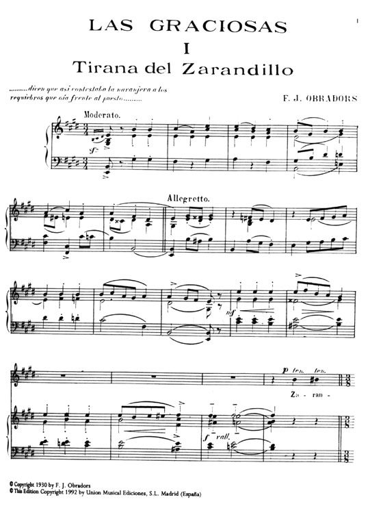 Fernando Obradors【Canciones Clasicas Espanolas】Volumen Ⅱ , Para Canto Y Piano