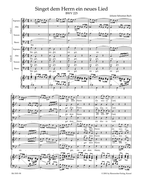 J.S. Bach【Motetten／Motets , BWV 225-230】Klavierauszug／Piano Reduction