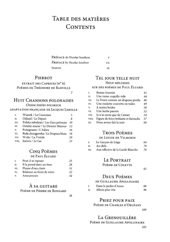 Poulenc【Integrale des Melodies et Chansons／Complete Songs】Volume 2
