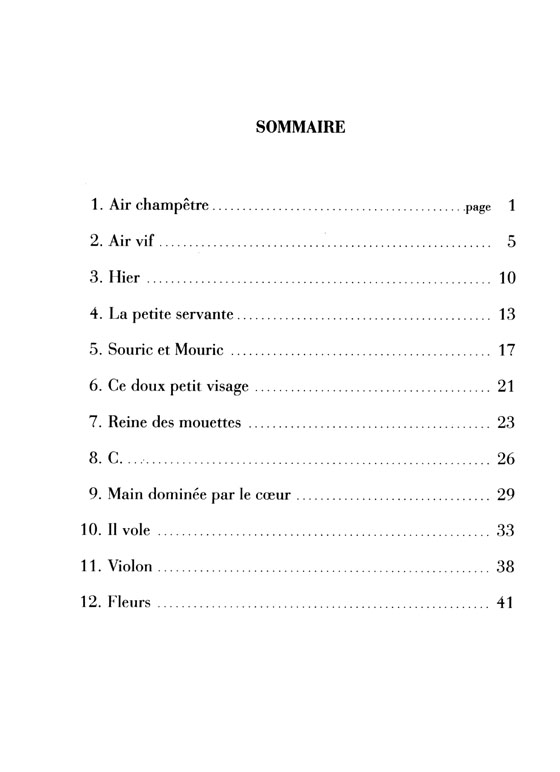 Poulenc【Douze melodies , Volume 1】pour voix et piano (voix elevees)