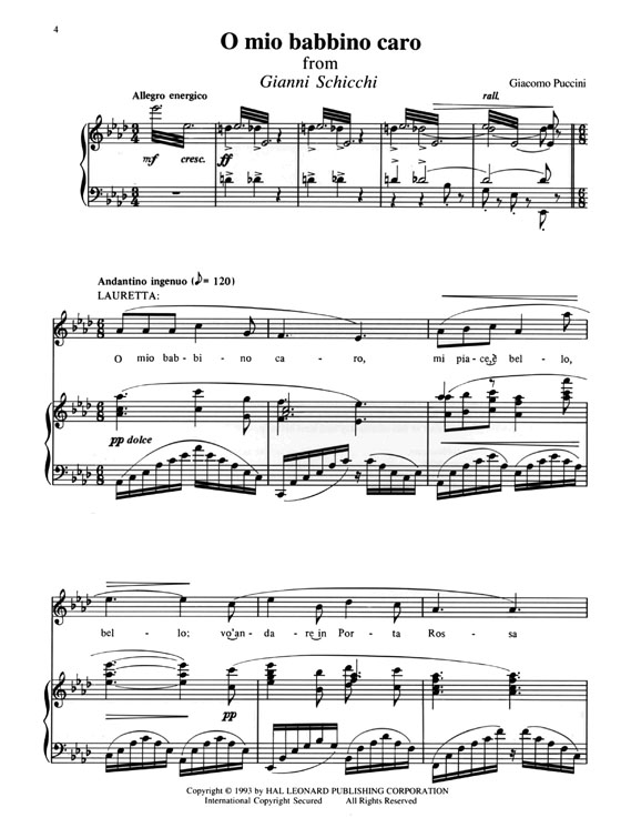 Puccini【O mio babbino caro－from Gianni Schicchi】for Soprano