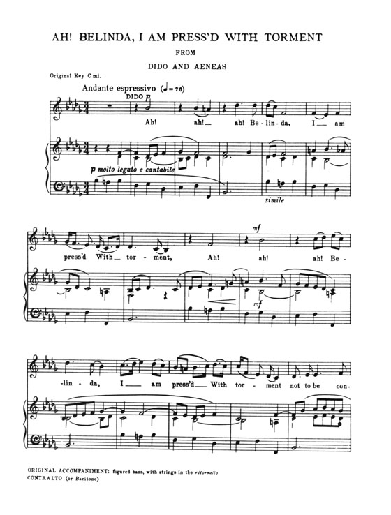Henry Purcell 【Fifteen Songs And Airs】Contralto (Or Baritone) ,Popular Edition of Selected Works No.1 Henry Purcell 【Fifteen Songs And Airs】Contralto (Or Baritone) ,Popular Edition of Selected Works No.1