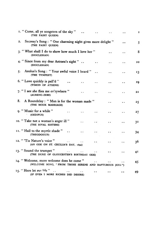 Henry Purcell【Fifteen Songs And Airs , Set 2】Baritone (Or Contralto),Popular Edition of Selected Works No.12 Henry Purcell【Fifteen Songs And Airs , Set 2】Baritone (Or Contralto),Popular Edition of Selected Works No.12