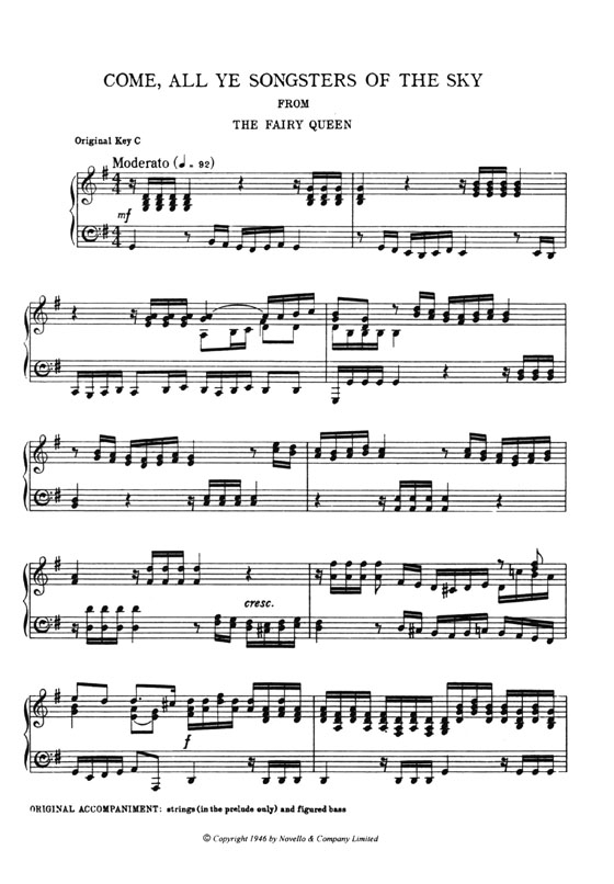 Henry Purcell【Fifteen Songs And Airs , Set 2】Baritone (Or Contralto),Popular Edition of Selected Works No.12 Henry Purcell【Fifteen Songs And Airs , Set 2】Baritone (Or Contralto),Popular Edition of Selected Works No.12