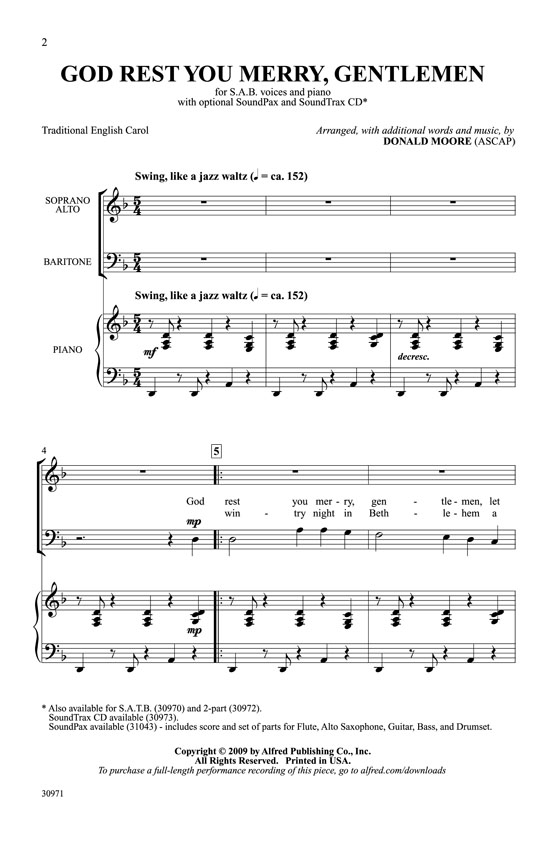 【God Rest You Merry, Gentlemen】SAB with Piano 【God Rest You Merry, Gentlemen】SAB with Piano