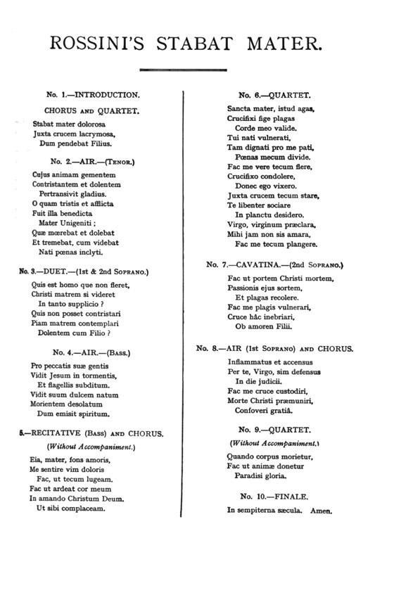 Rossini【Stabat Mater】 Rossini【Stabat Mater】