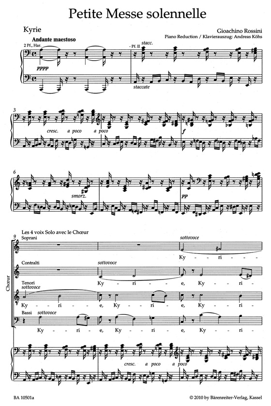 Rossini【Petite Messe solennelle】Vocal Score , Klavierauszug