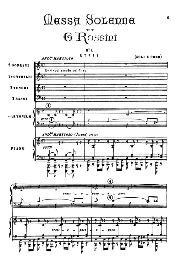 Rossini【Petite Messe solennelle】for Soli, Chorus and Orchestra With Latin text , Choral Score