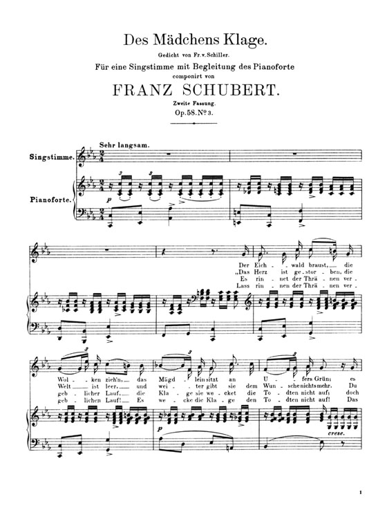 Schubert【Fifty-Nine Favorite Songs】