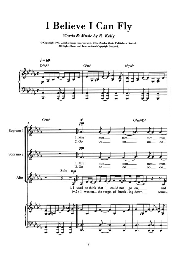 【I Believe I Can Fly】SSA/Piano 【I Believe I Can Fly】SSA/Piano