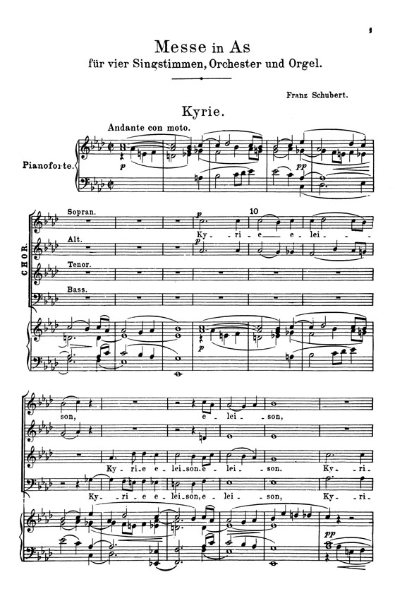 Schubert【Mass in A-Flat Major】for Soli, Chorus, Orchestra and Organ with Latin text , Choral Score Schubert【Mass in A-Flat Major】for Soli, Chorus, Orchestra and Organ with Latin text , Choral Score