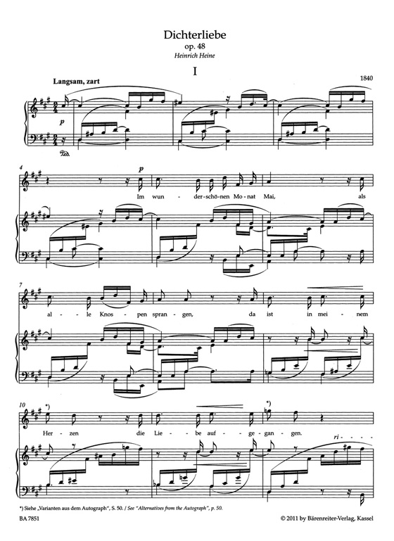 Schumann【Dichterliebe , Op. 48】 Schumann【Dichterliebe , Op. 48】