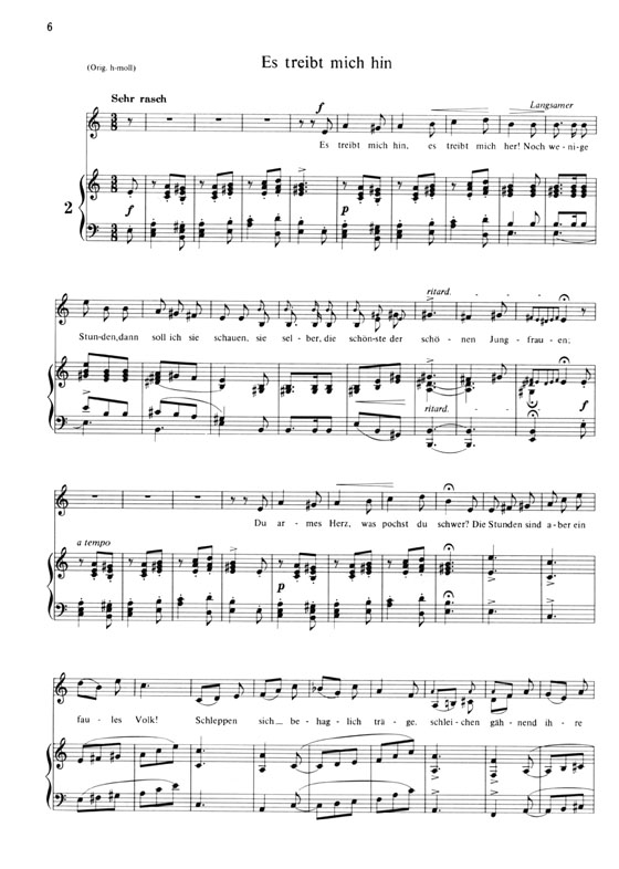 Schumann【Ausgewählte Lieder 2】Mezzo-Sopran oder Bariton  シューマン歌曲集2 中声用