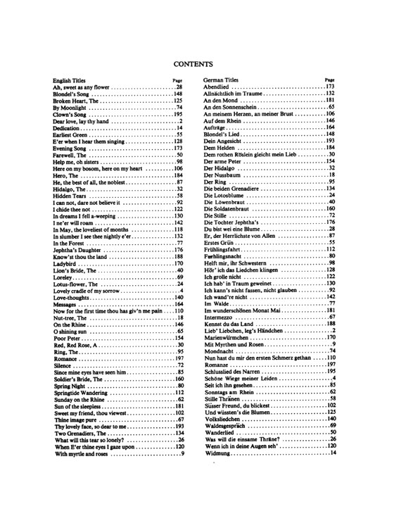 Schumann【Fifty-Five Songs】For Low Voice