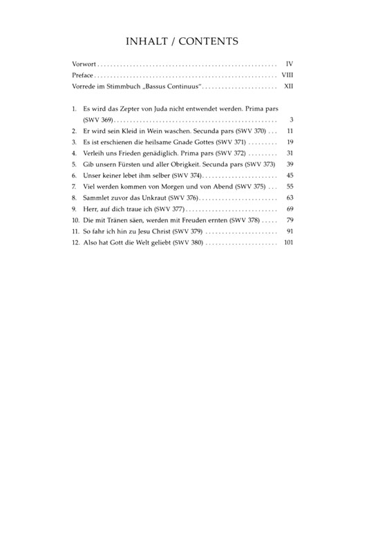 Schütz【Geistliche Chor-Music , SWV 369-380】Die fünfstimmigen Motetten, Nr. 1-12 , Partitur／Score