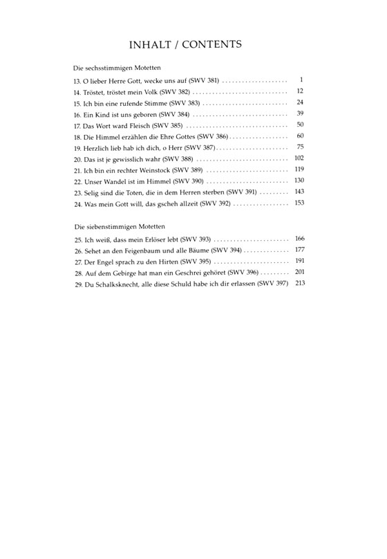 Schutz【Geistliche Chor-Music , SWV 381-397】Die sechs-und siebenstimmigen Motetten, Nr. 13-29 ,  Partitur／Score