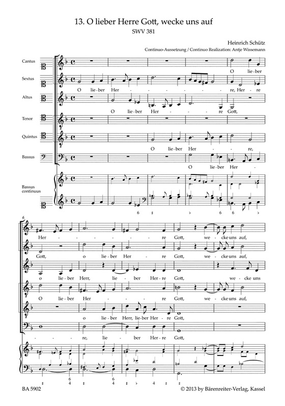 Schutz【Geistliche Chor-Music , SWV 381-397】Die sechs-und siebenstimmigen Motetten, Nr. 13-29 ,  Partitur／Score