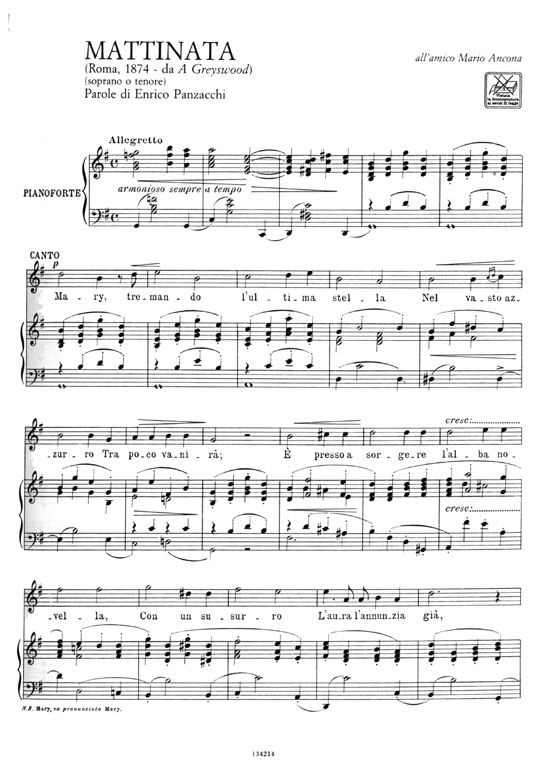 Francesco Paolo Tosti【Romanze/Songs/Romanzen】per Canto e Pianoforte Francesco Paolo Tosti【Romanze/Songs/Romanzen】per Canto e Pianoforte