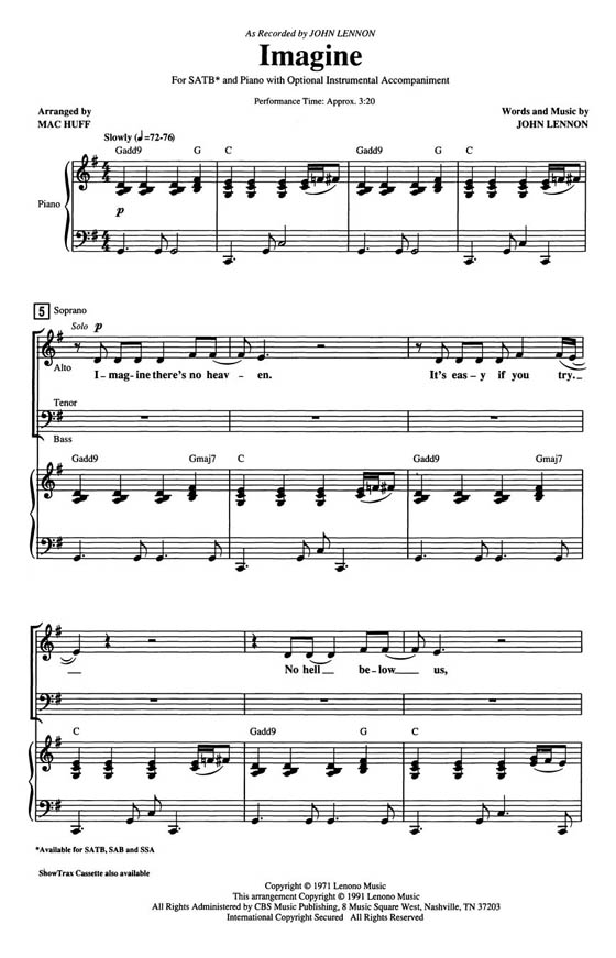 【Imagine】SATB