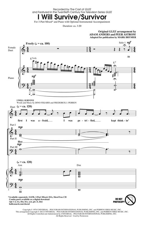 【I Will Survive/Survivor】3-Part Mixed 【I Will Survive/Survivor】3-Part Mixed