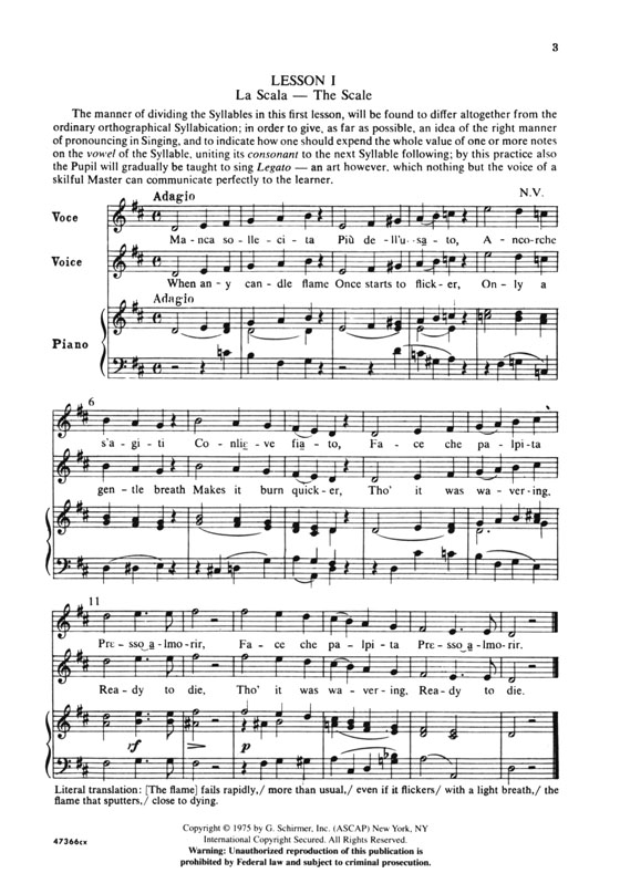 Vaccai【Practical Method of Italian Singing】For High Soprano Vaccai【Practical Method of Italian Singing】For High Soprano