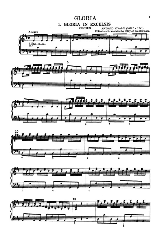 Vivaldi【Gloria】Choral Score Vivaldi【Gloria】Choral Score
