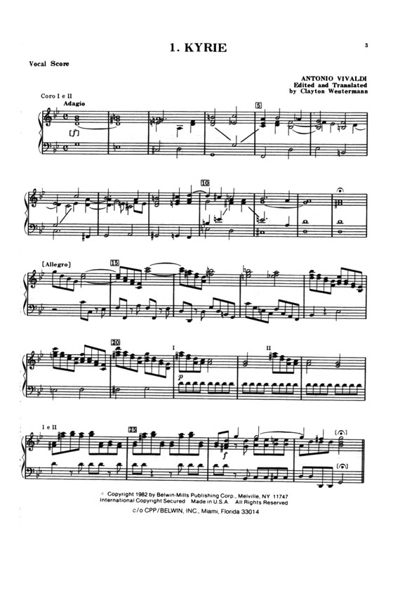Vivaldi【Kyrie】Choral Score Vivaldi【Kyrie】Choral Score