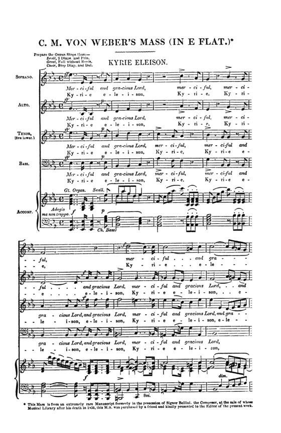 Weber【Mass In E-Flat Major】Vocal Score