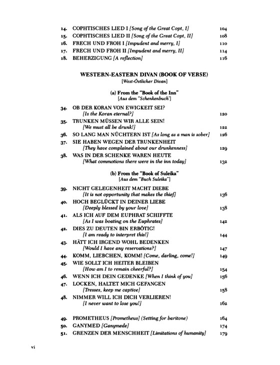 Wolf【45 Songs on Poems of Goethe and Eichendorff】for Voice and Piano Wolf【45 Songs on Poems of Goethe and Eichendorff】for Voice and Piano