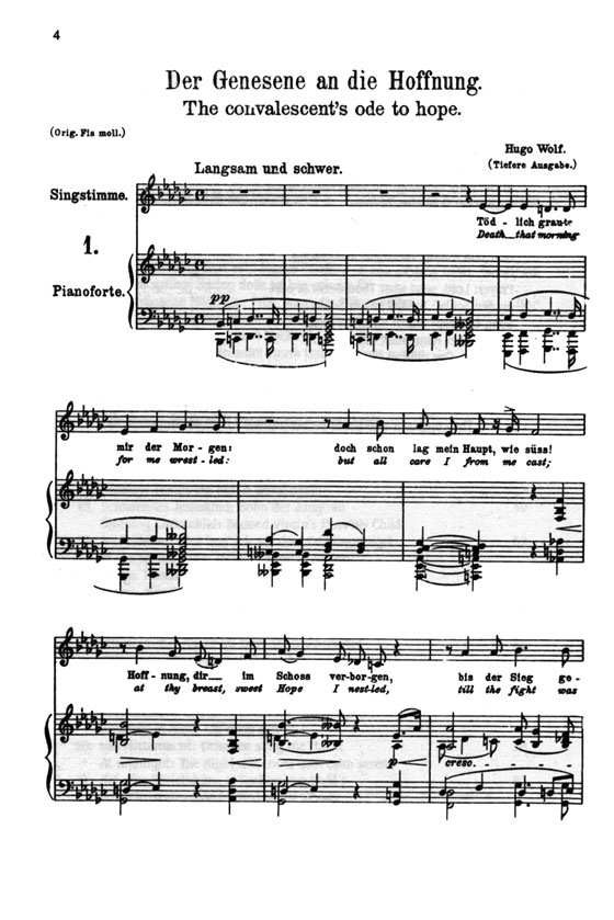 Wolf【Möricke Lieder】In Two Volumes , Volume Ⅰ for Low Voice and Piano Wolf【Möricke Lieder】In Two Volumes , Volume Ⅰ for Low Voice and Piano