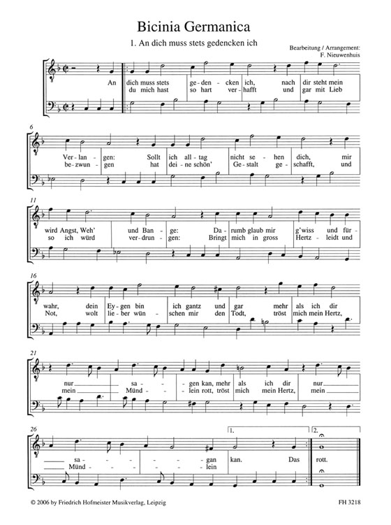 Bicinia Germanica【10 zweistimmige Kontrapunktstudien über Melodien des 15. und 16. Jahrhunderts】für 2 Fagotte Bicinia Germanica【10 zweistimmige Kontrapunktstudien über Melodien des 15. und 16. Jahrhunderts】für 2 Fagotte