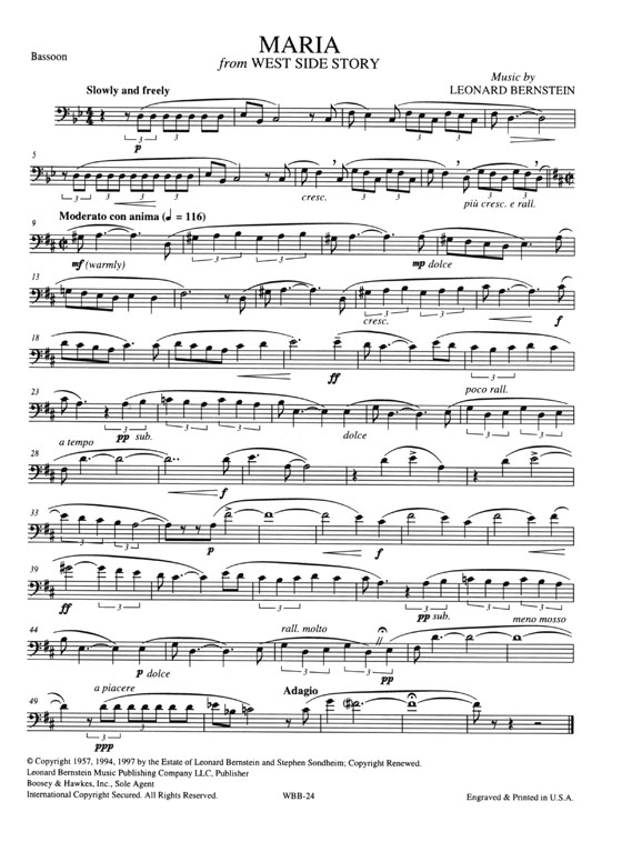 Leonard Bernstein for Bassoon Leonard Bernstein for Bassoon