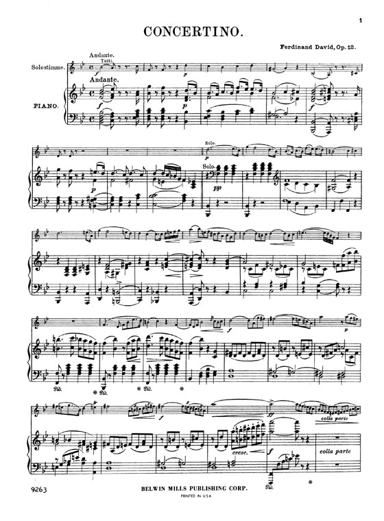 David【Concertino , Opus 12】for Bassoon and Piano