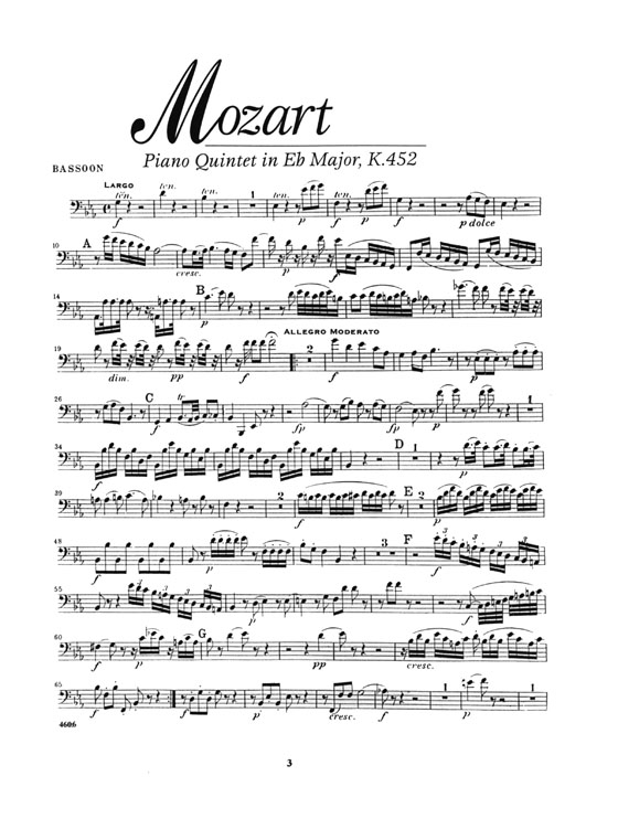 Mozart【CD+樂譜】Piano Quintet in Eb Major, K. 452 for Bassoon Mozart【CD+樂譜】Piano Quintet in Eb Major, K. 452 for Bassoon