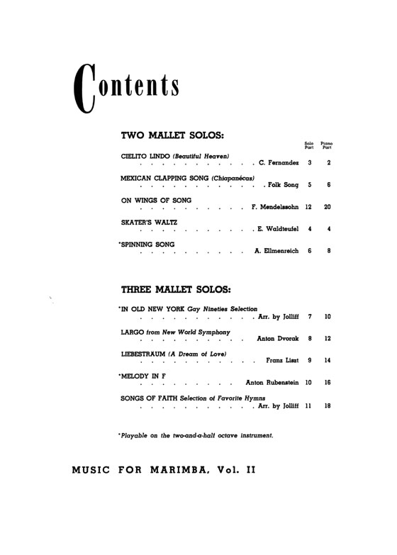 Music for Marimba – Volume II
