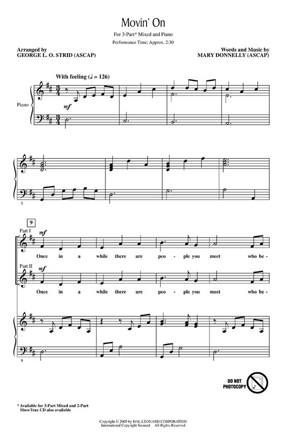 【Movin' On】3-Part Mixed 【Movin' On】3-Part Mixed