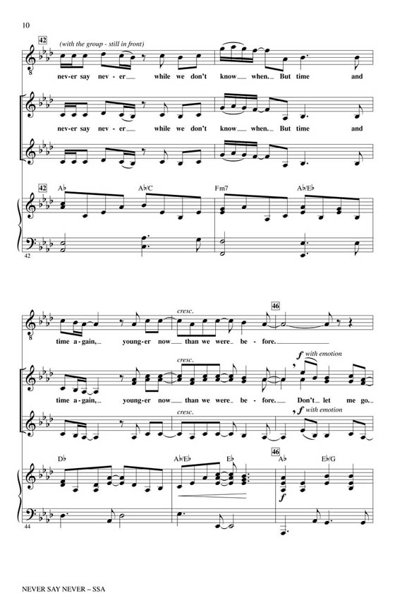 【Never Say Never】SSA 【Never Say Never】SSA