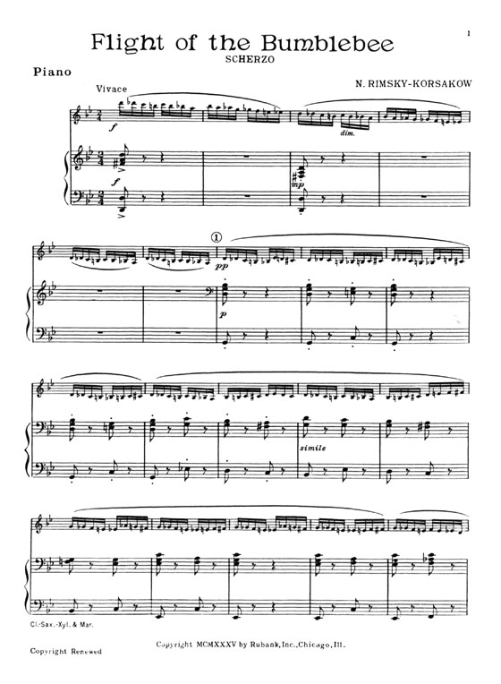 【The Flight of The Bumble Bee】Marimba Solos with Piano Accompaniment 【The Flight of The Bumble Bee】Marimba Solos with Piano Accompaniment