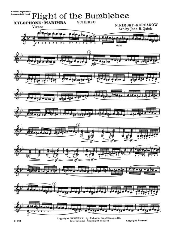 【The Flight of The Bumble Bee】Marimba Solos with Piano Accompaniment 【The Flight of The Bumble Bee】Marimba Solos with Piano Accompaniment